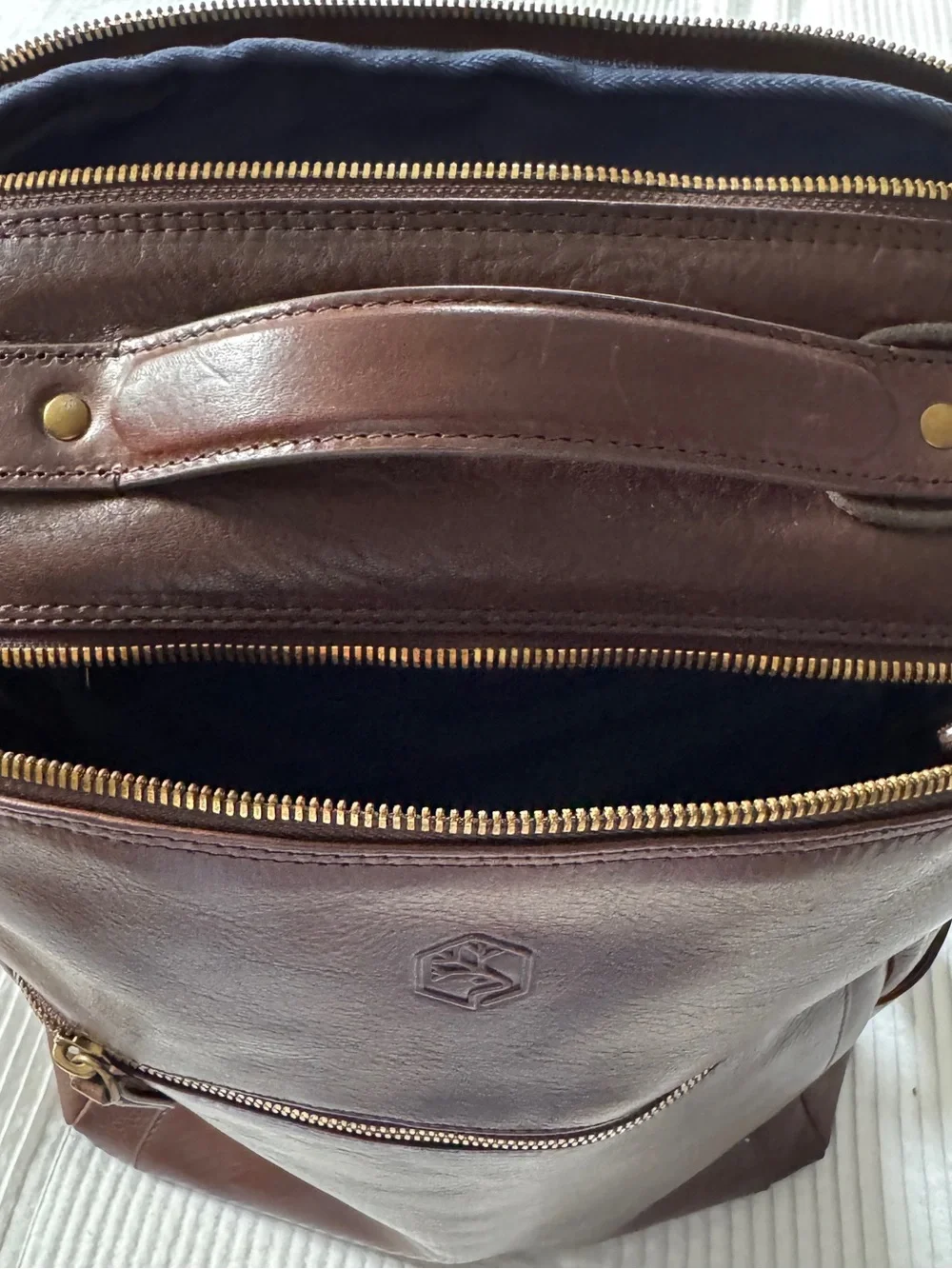 Genuine Italian Leather Backpack UNISEX NWT